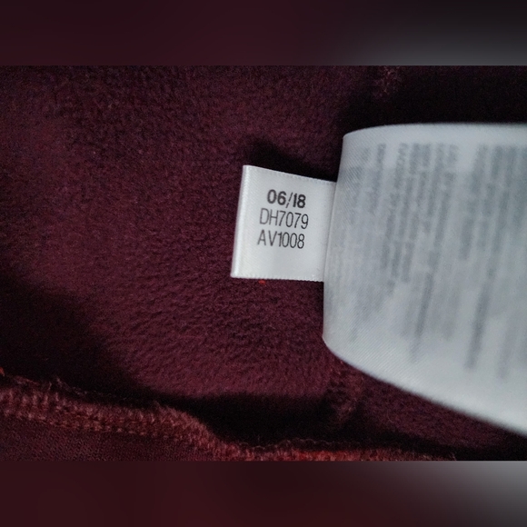 RARE! ADIDAS Winterized Fuzzy Maroon Purple TREFOIL Sherpa HOODIE Men's L Large - Picture 6 of 7